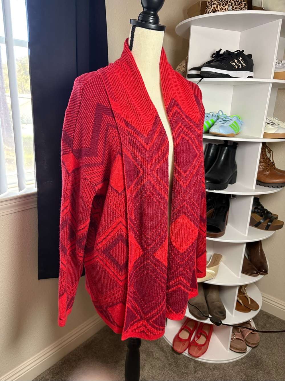 Old Navy Open-Front Geometric Cardigan